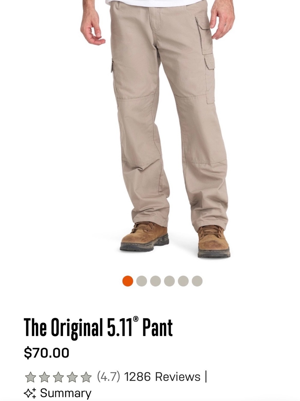 5.11 Tactical Men’s Cargo Pants - Khaki/Tan